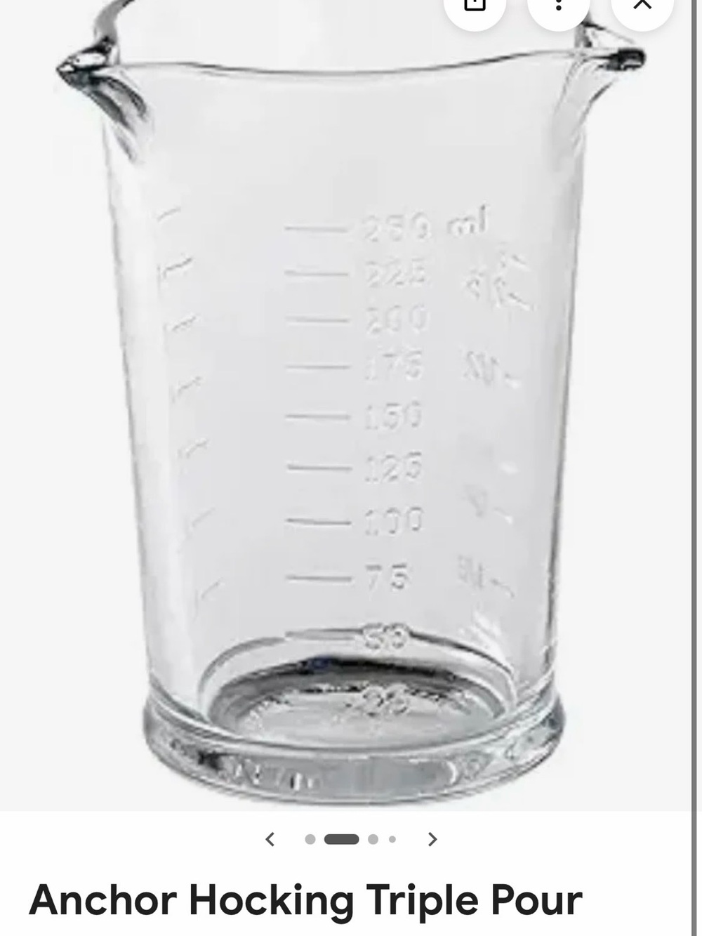 Anchor Hocking Triple Pour Glass Measuring Cup